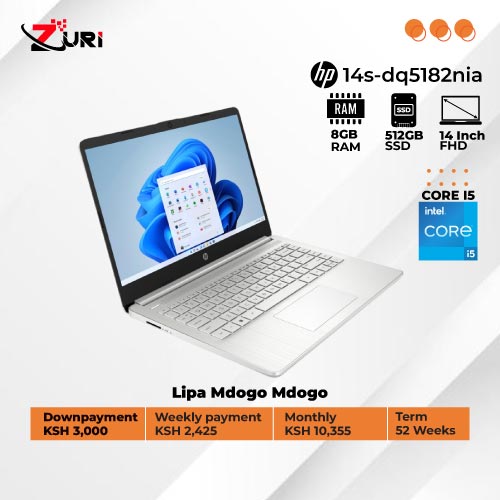 Lipa Pole Pole HP 14s dq5182nia Laptop Core i5 8GB RAM 512GB SSD 14" FHD Display